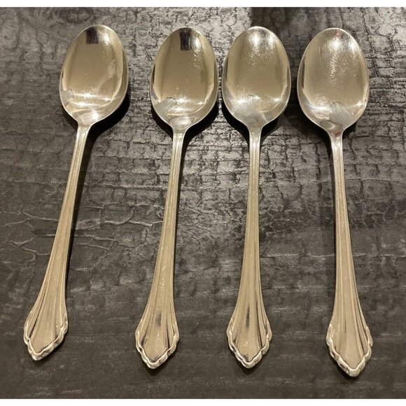 Oneida Community Clarette Stainless Flatware Tablespoons Set Of‎ 4 Replacements - Picture 1 of 4